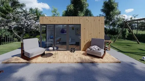 Bureau de jardin isolé sans permis MyGreenkub 18m²