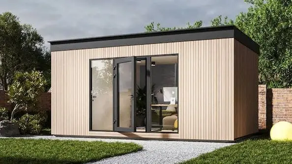 Studio de jardin isolé 24m² lumineux baie vitrée panoramique — MyGreenkub MGK-24
